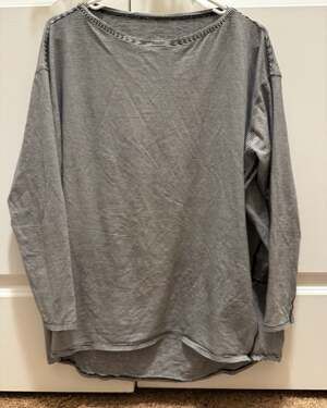 Lululemon Black and White Striped Boatneck Long Sleeve Shirt